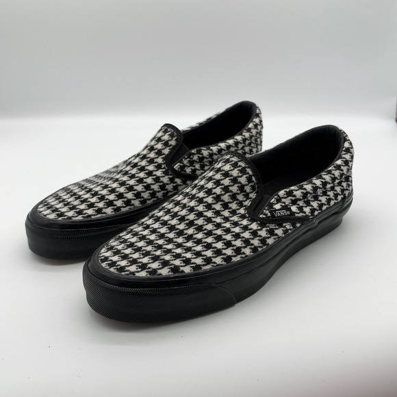 Vans Other - Vans LX Classic 98 Slip-On Houndstooth Black White Men 7.5 Women 9 Sneakers NWOT